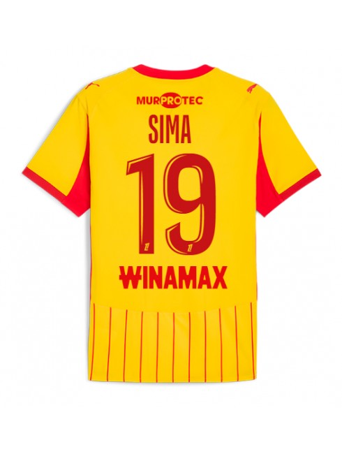 RC Lens Abdallah Sima #19 Replika Hemmakläder 2025-26 Kortärmad RC Lens Abdallah Sima #19 Replika Hemmakläder 2025-26 Kortärmad